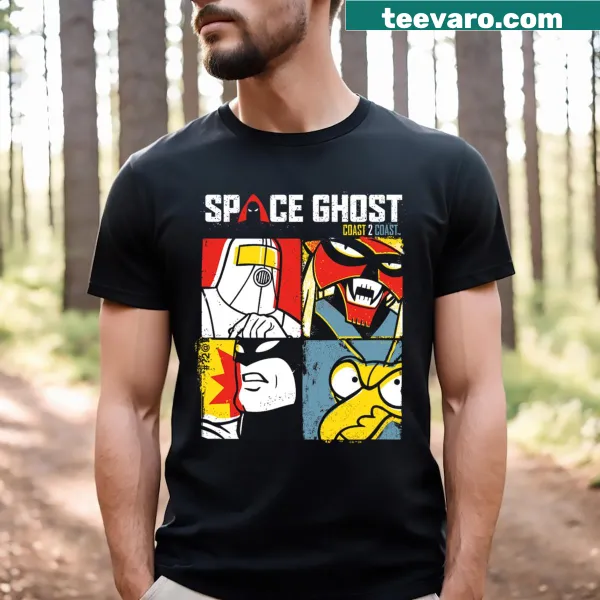 Vintage Space Ghost Coast to Coast T-shirt with faded villains graphic