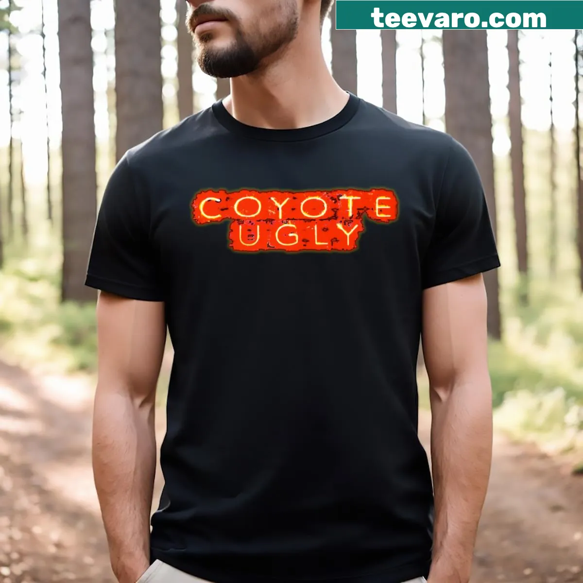 T-shirt featuring the logo from the movie Coyote Ugly, nostalgic design — on a men's t-shirt