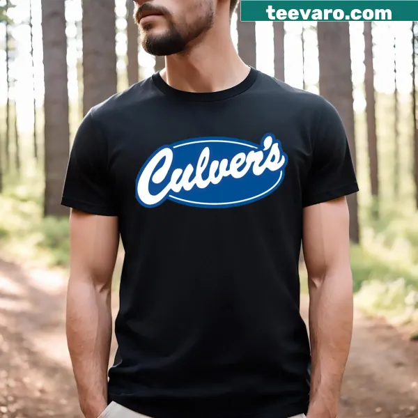 T-shirt displaying the Culver's logo in a simple design