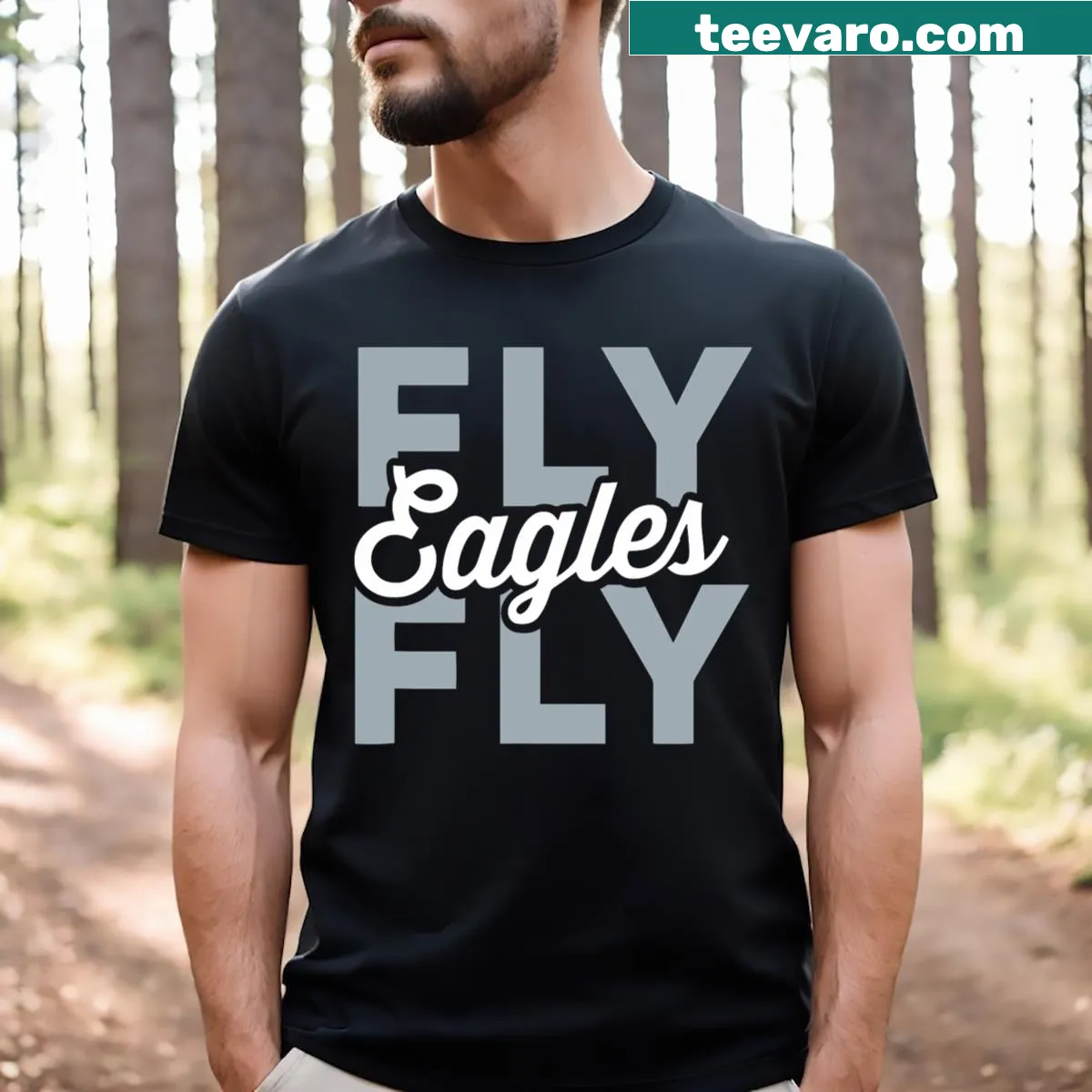 Vintage Eagles Flying Bird t-shirt for men and kids featuring the Eagles mascot — on a men's t-shirt