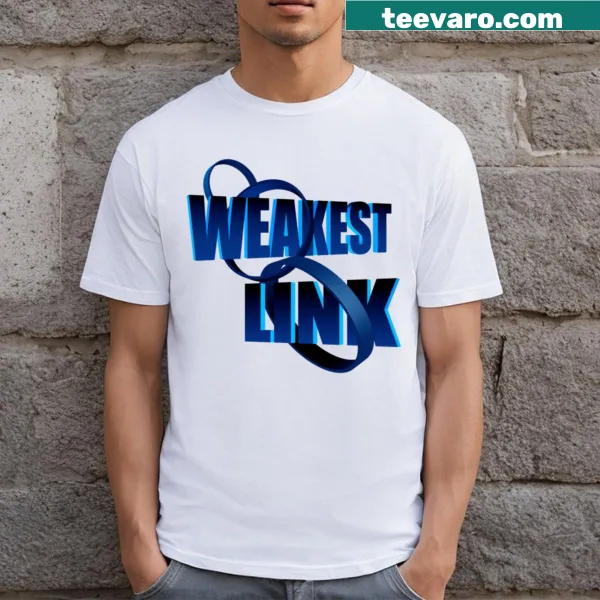T-shirt with the 'Weakest Link' logo in a bold design