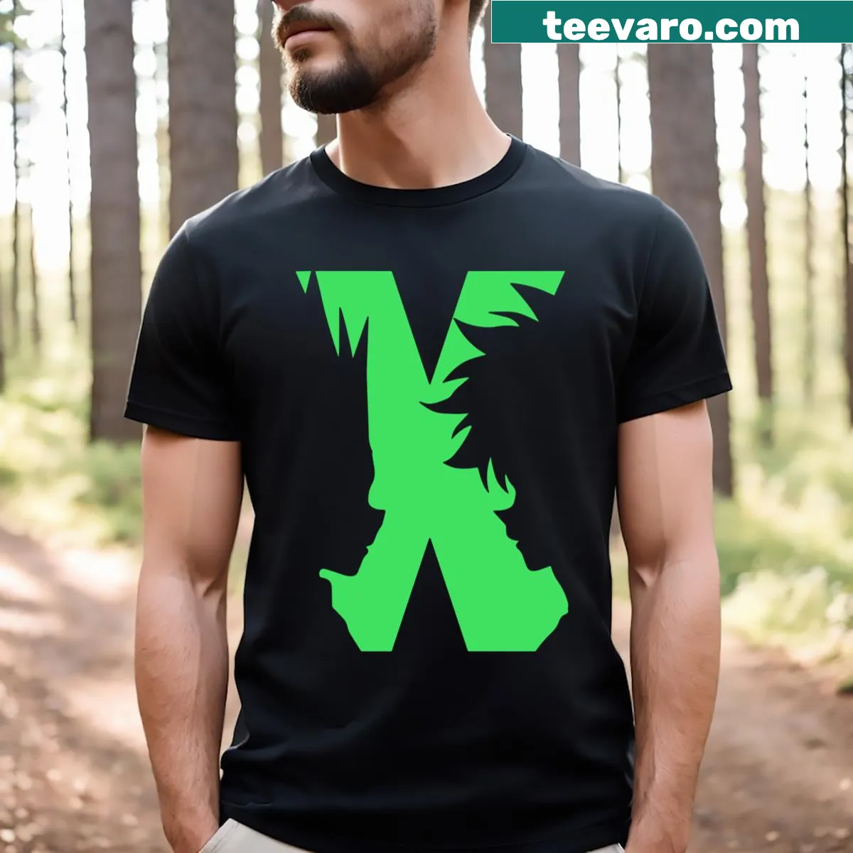 Minimalist design featuring clean typography on a t-shirt — on a men's t-shirt