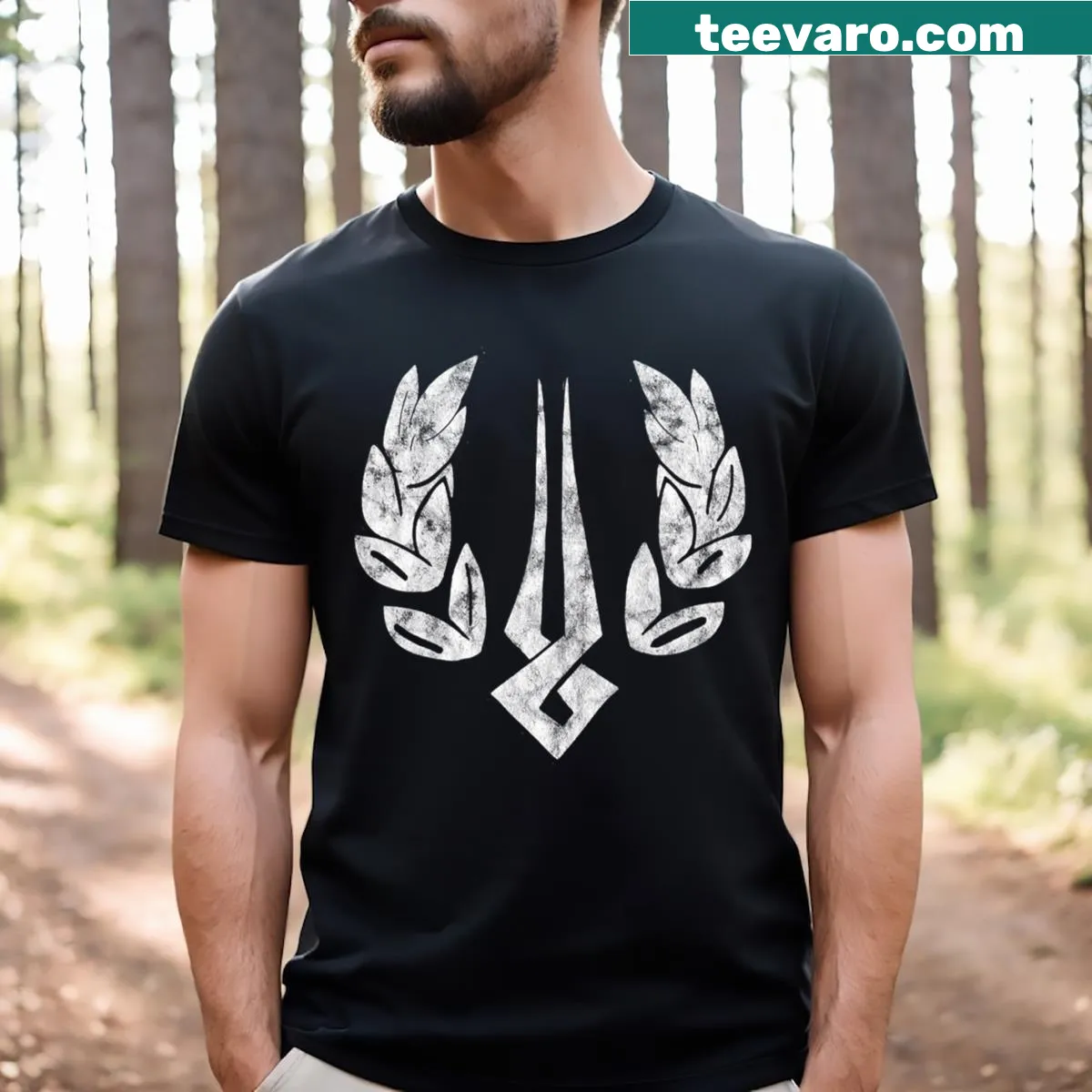 Distressed Zagreus logo from the game Hades on a t-shirt — on a men's t-shirt