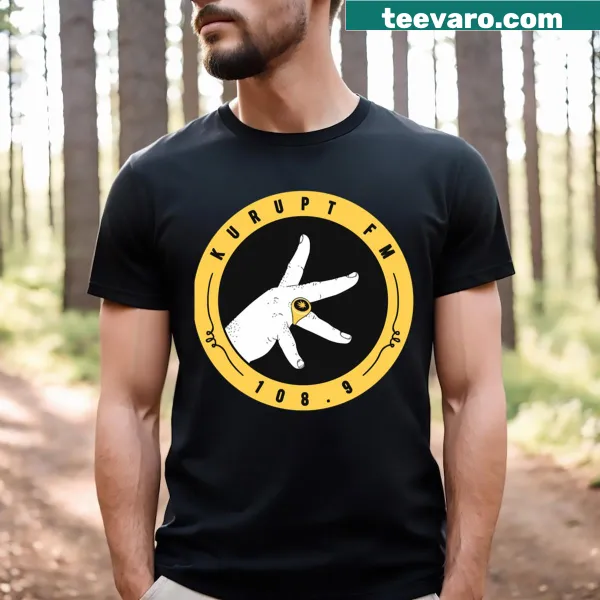 Kurupt Fm logo graphic T-shirt, great for music fans