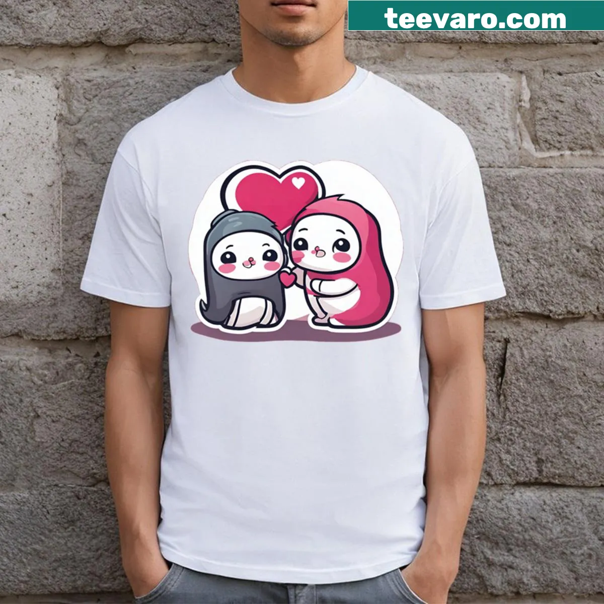 Surreal parody logo T-shirt with creative design — on a men's t-shirt