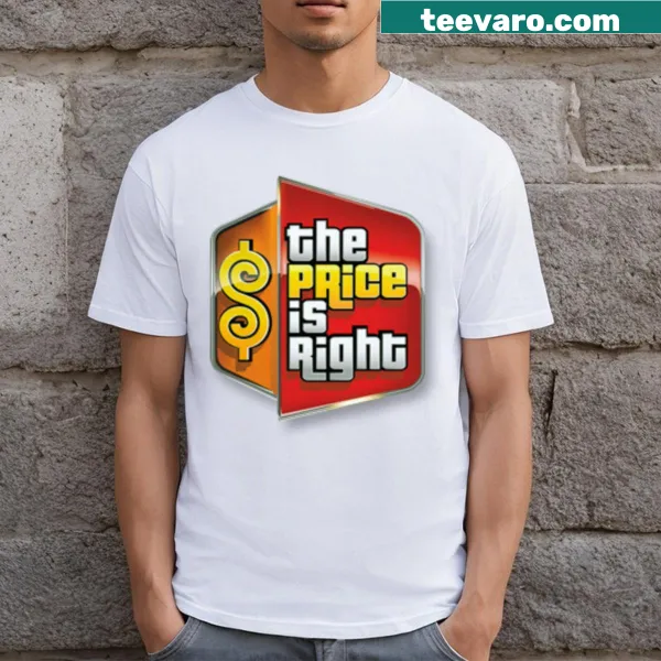 Brightened logo of 'Price Is Right' on a playful T-shirt