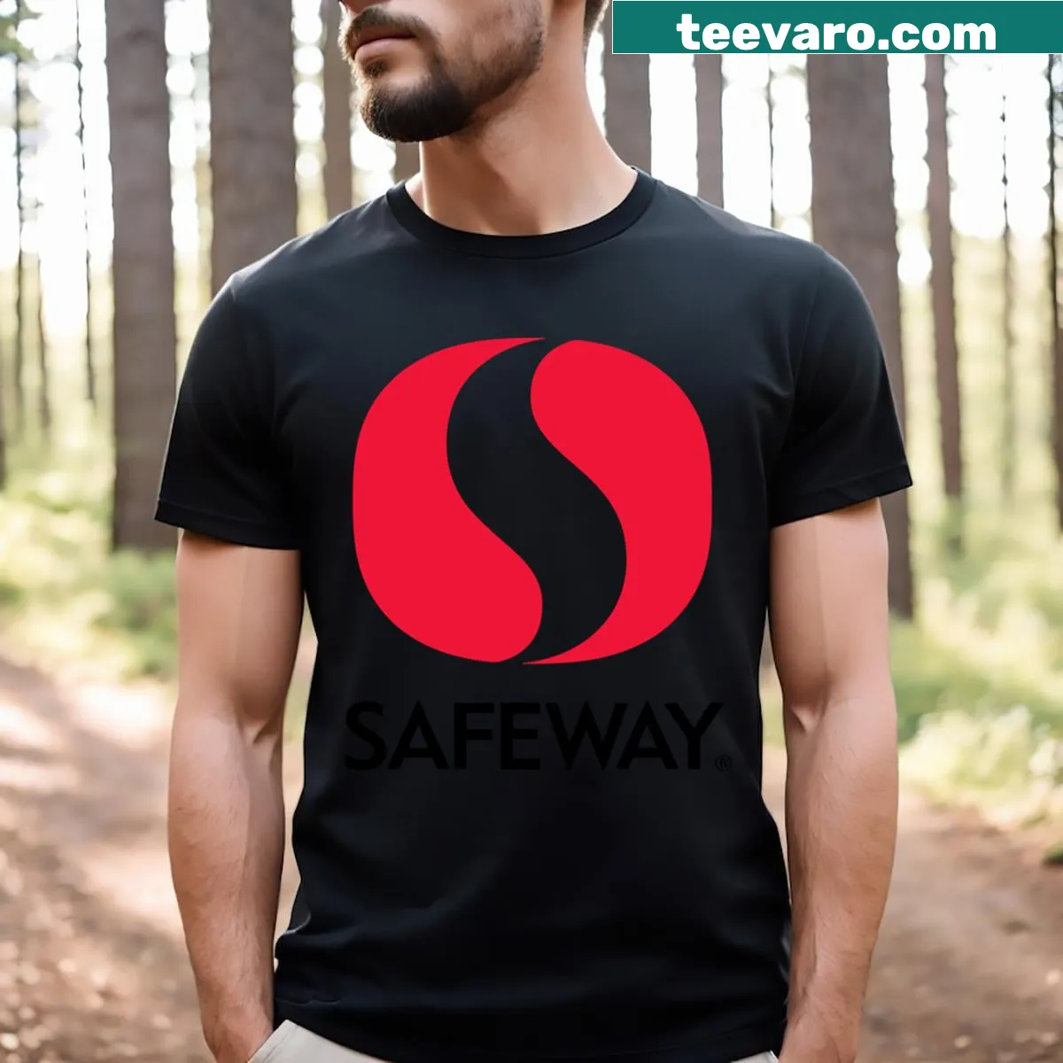 Safeway Phoenix logo printed on a casual T-shirt — on a men's t-shirt