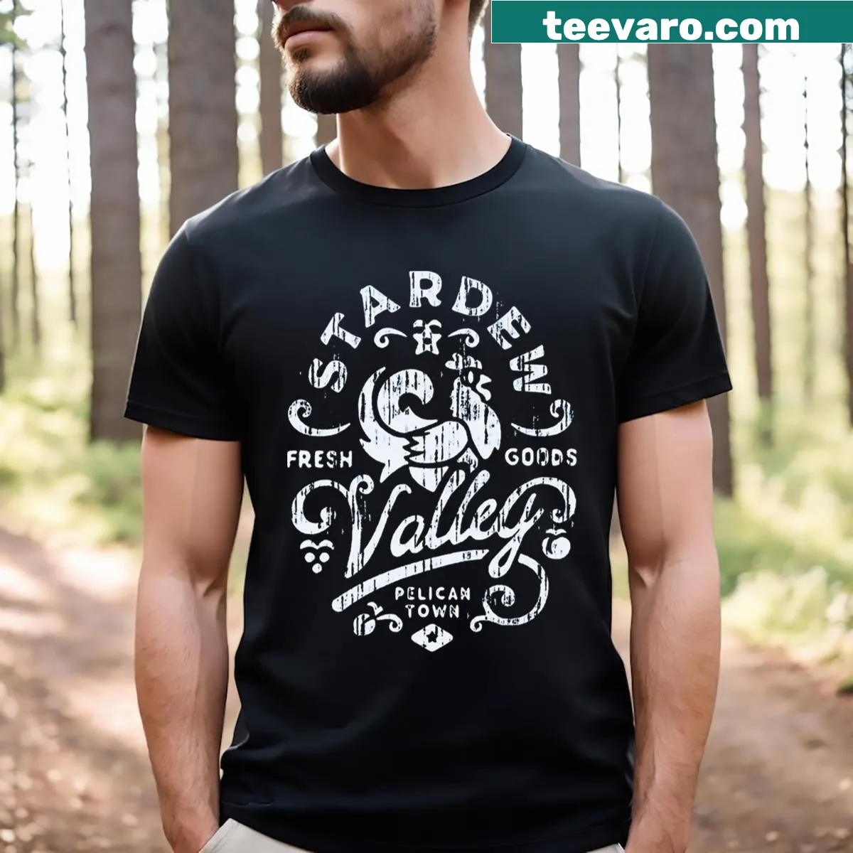 Funny Stardew Valley logo T-shirt — on a men's t-shirt