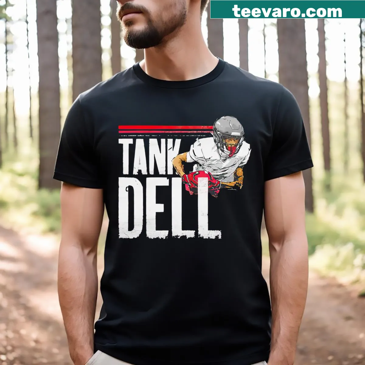 Funny illustration on a Tank Dell Football T-shirt — on a men's t-shirt