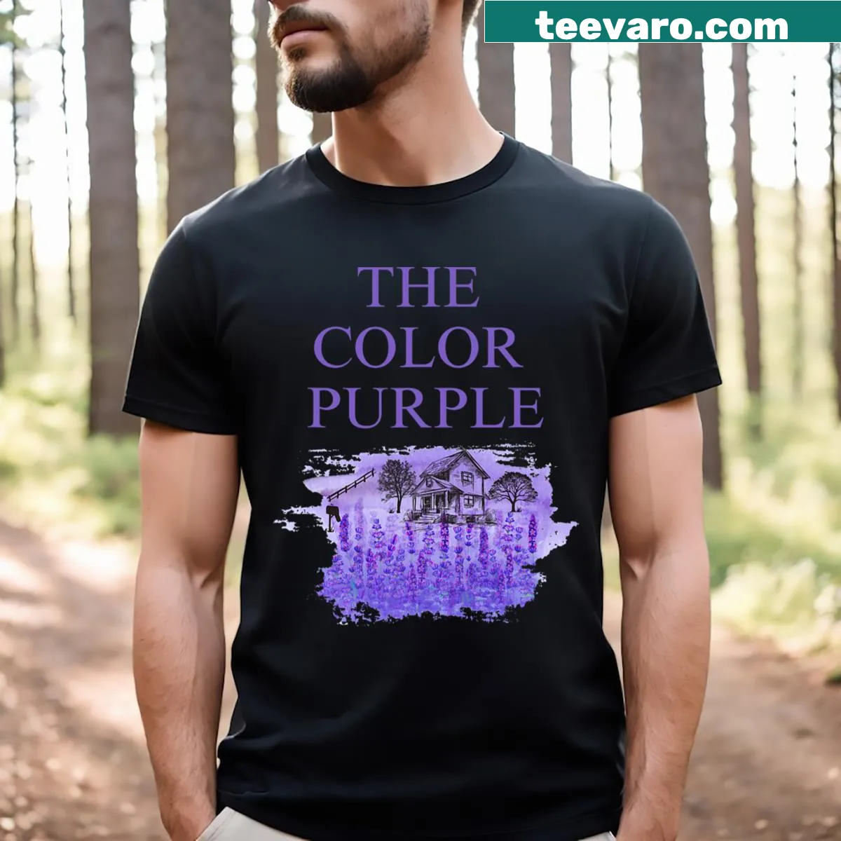 Illustration inspired by The Color Purple film for movie lovers — on a men's t-shirt