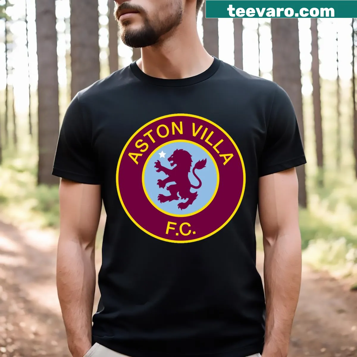 Hand-lettered Villaclasiclogo design on a T-shirt — on a men's t-shirt