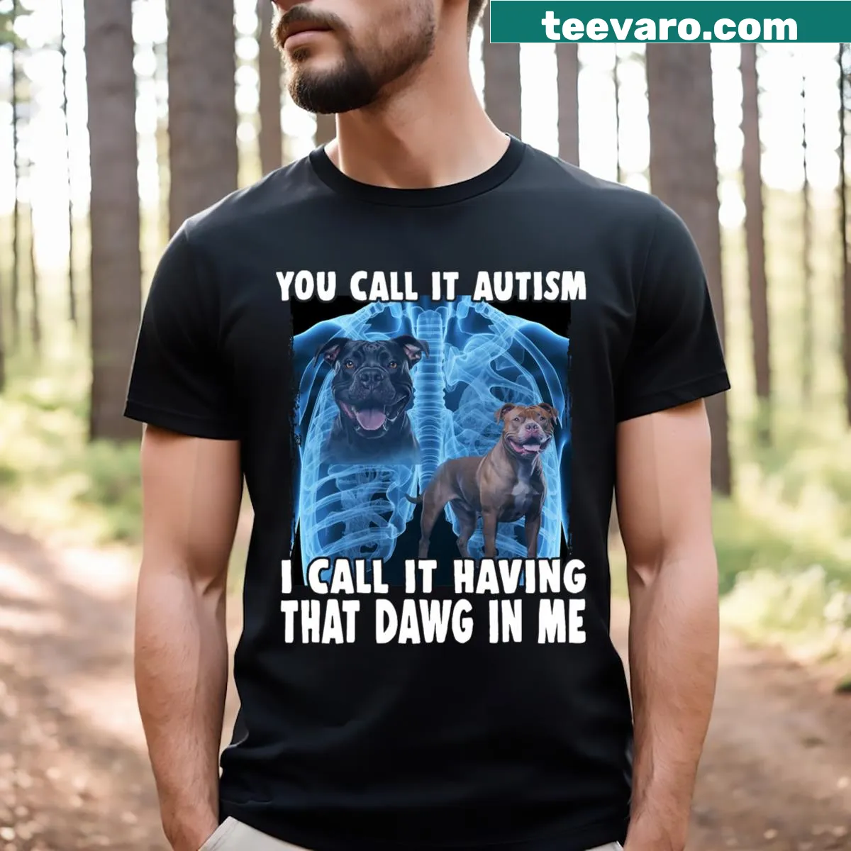 Funny t-shirt with humorous saying about autism — on a men's t-shirt