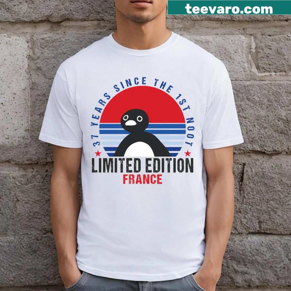 T-shirt commemorating 37 years since the first Noot France Edition — on a men's t-shirt
