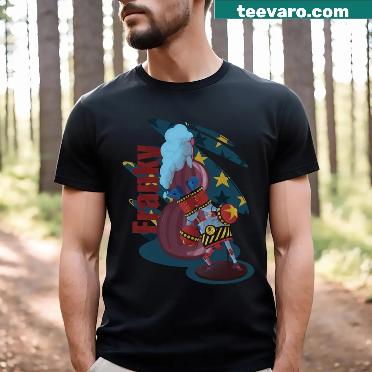 Illustration of a cola bottle on a t-shirt — on a men's t-shirt