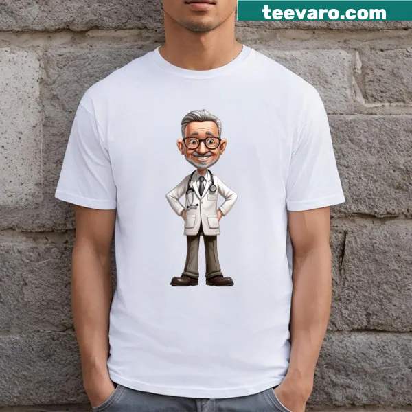 Kawaii-style happy doctor t-shirt with cute graphic
