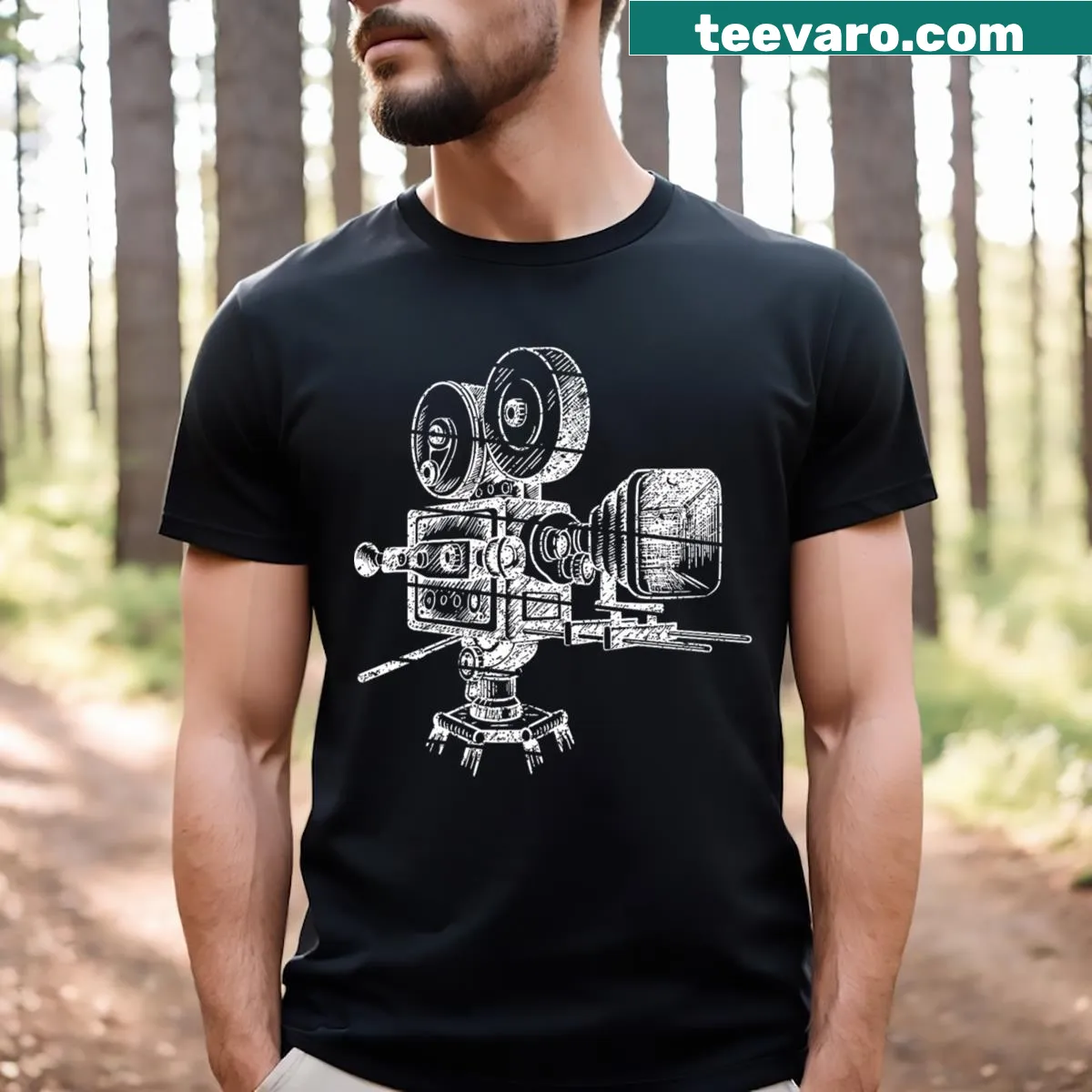 T-shirt celebrating filmmakers with 'Filmmaker' text — on a men's t-shirt
