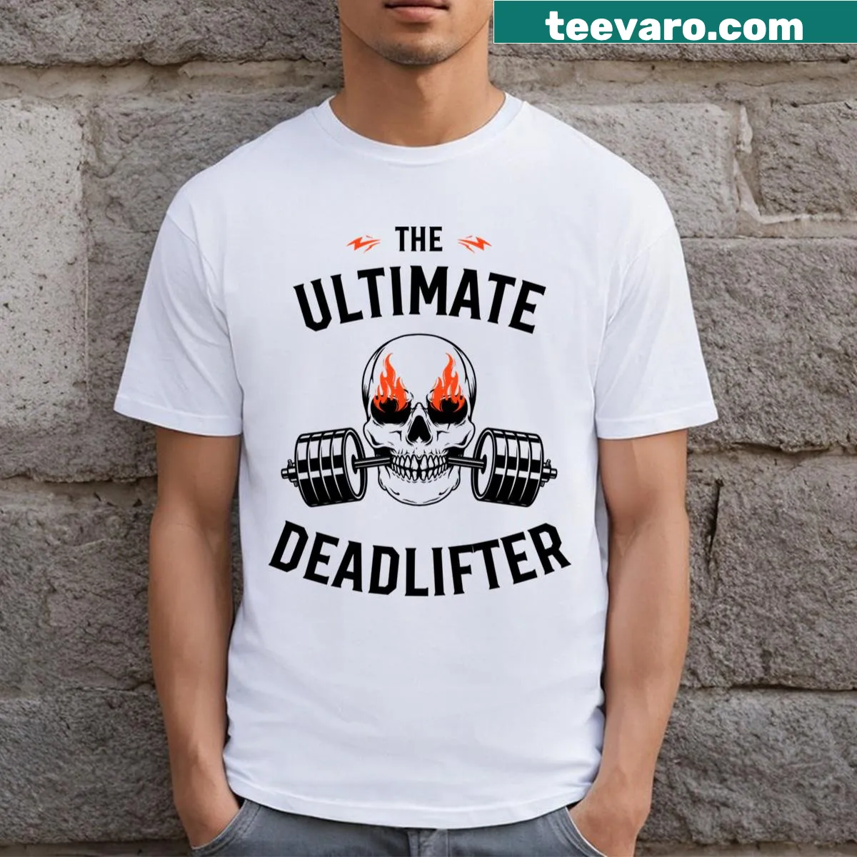Minimalist design Gym T-shirt for workouts — on a men's t-shirt