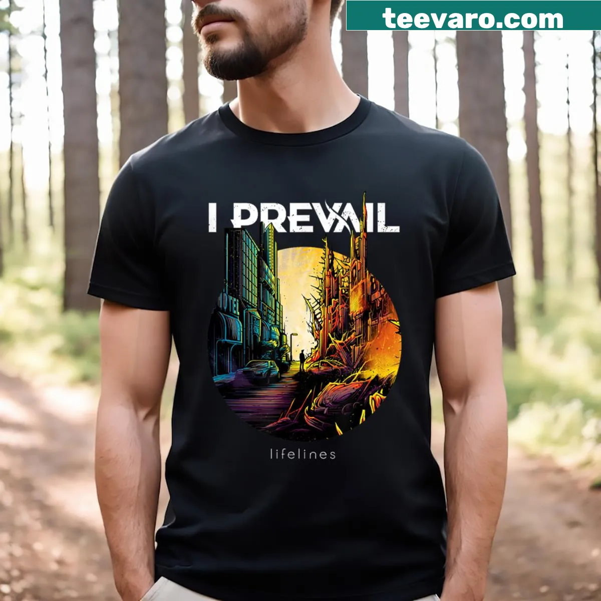 Essential T-shirt featuring I Prevail Lifelines album cover — on a men's t-shirt