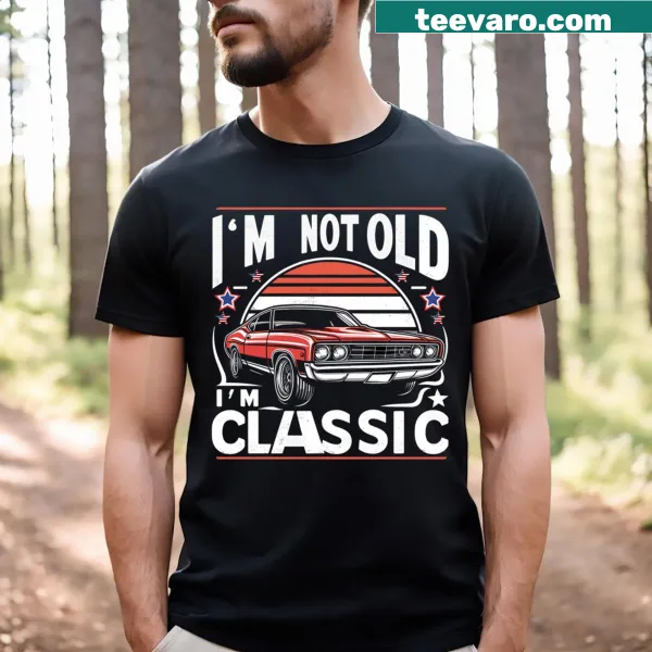 Vintage car themed t-shirt with retro phrase
