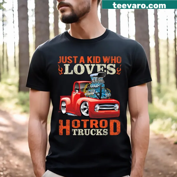 Cartoon hotrod truck design for kids who love trucks