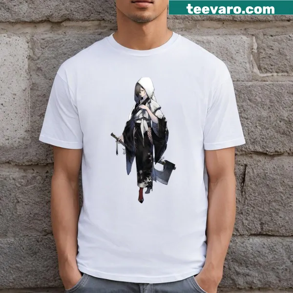 Abstract graphic T-shirt inspired by Nier Reincarnation's Akeha