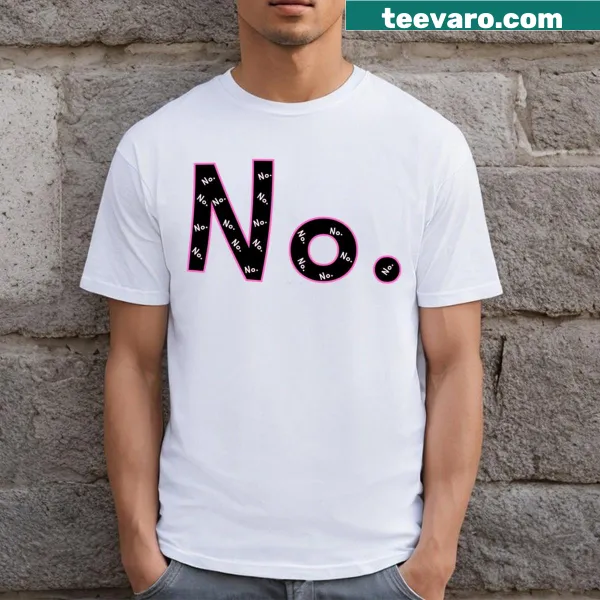 Minimalist T-shirt with the phrase 'No Essential' in clean typography