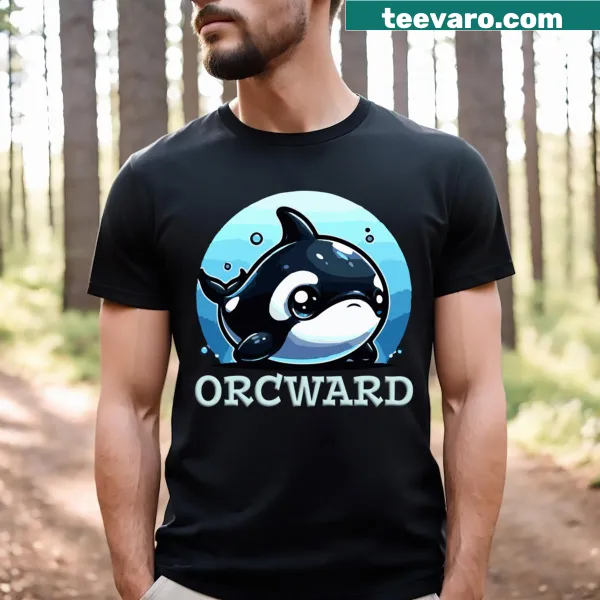 Funny T-shirt with 'Orcward' text design