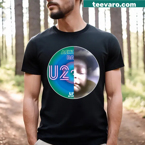 Commemorative U2 t-shirt from the 2023 Vegas concert featuring concert graphics.