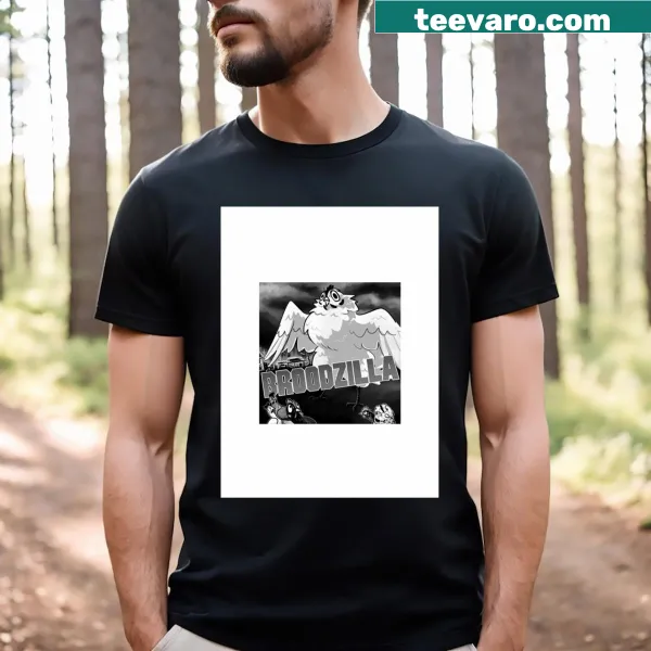 Funny graphic T-shirt featuring Bawktober and a whimsical creature
