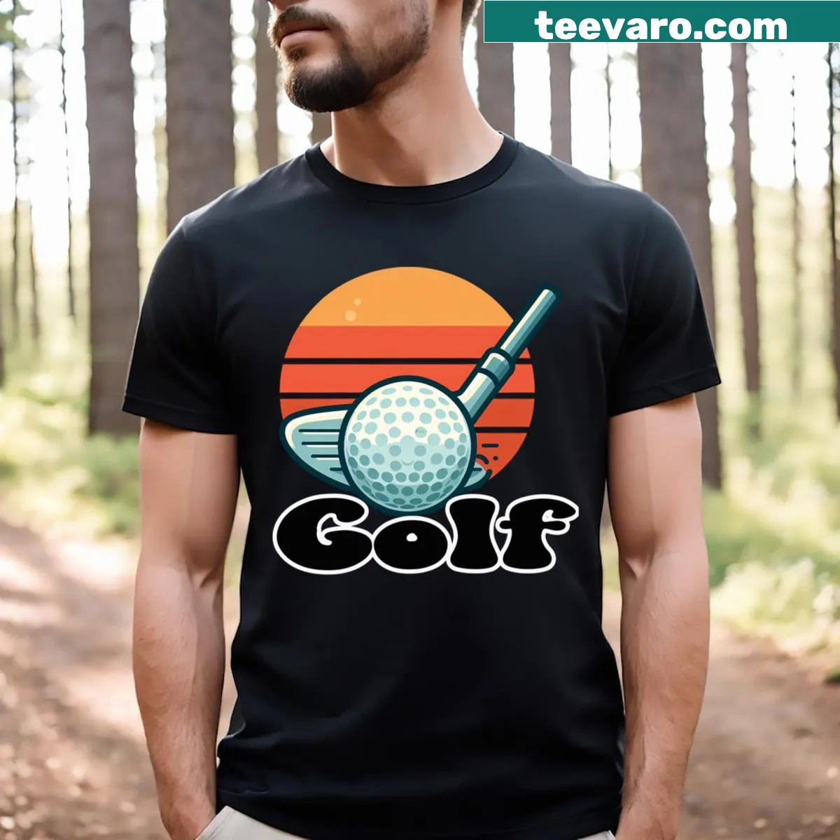 Golf-themed t-shirt featuring a funny quote for golfers — on a men's t-shirt