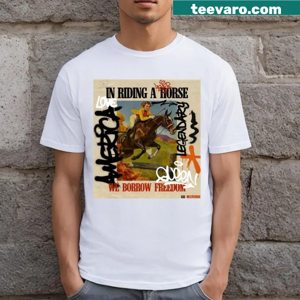 Wild West-themed t-shirt with graffiti style text