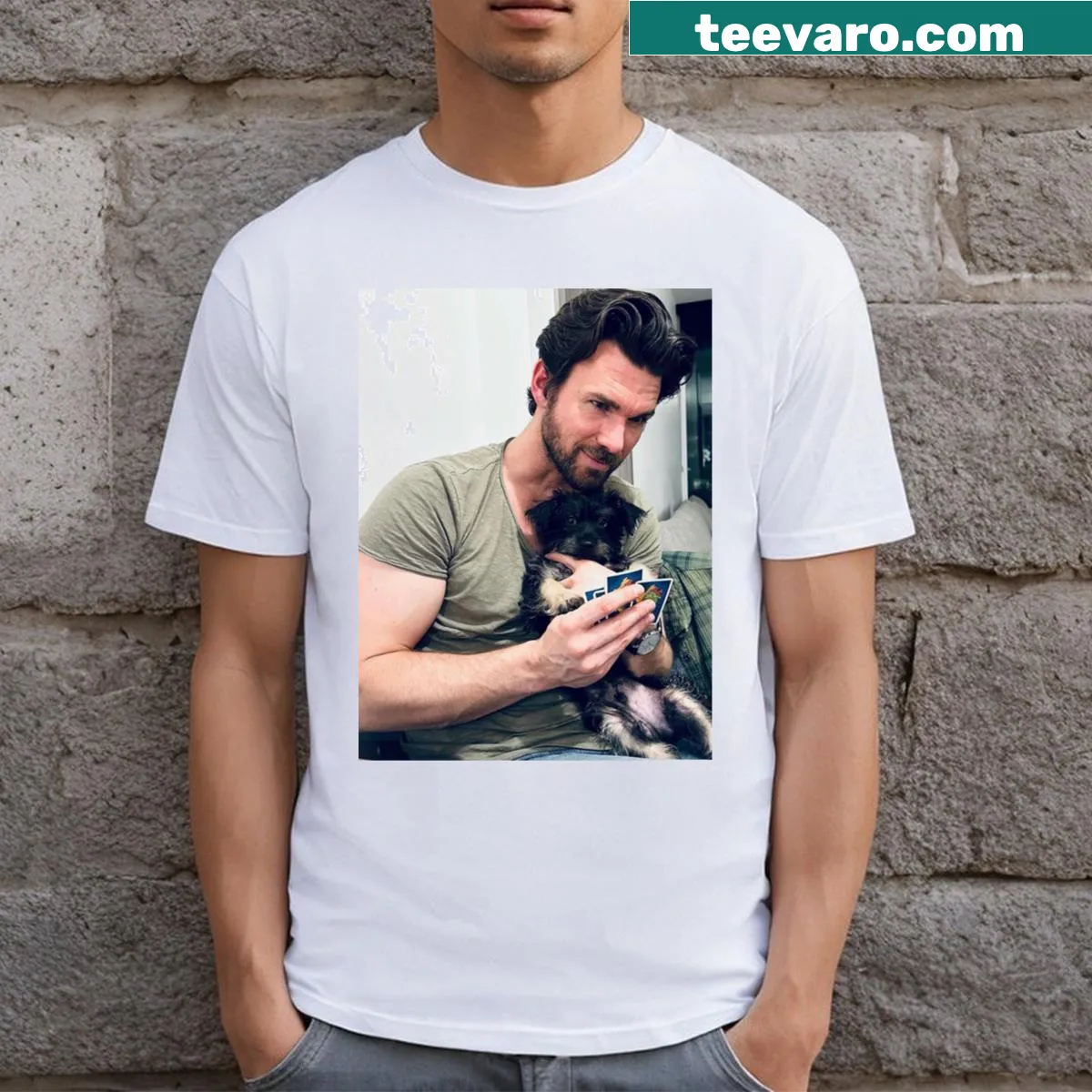 Cute illustrated graphic of Kevin Mcgarry on a T-shirt — on a men's t-shirt