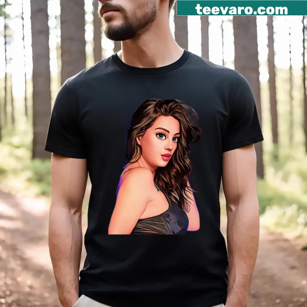 Cartoon T-shirt featuring Maddy May character design