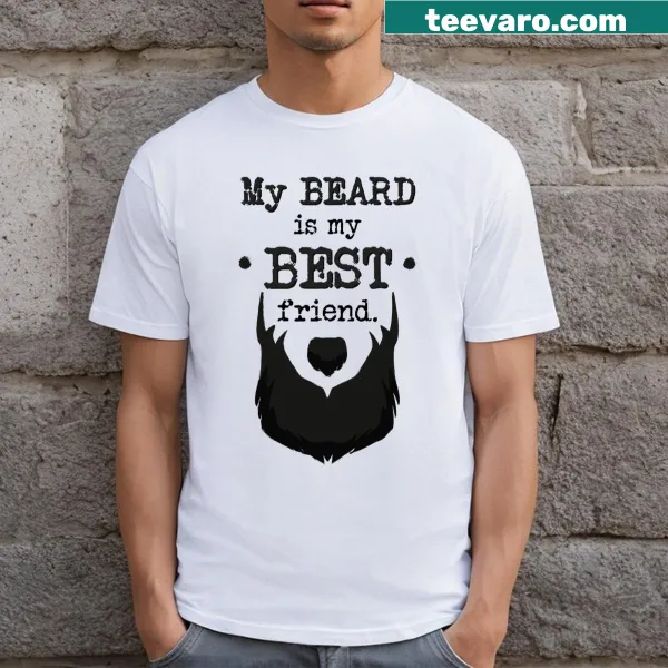Illustrated T-shirt showcasing beard pride