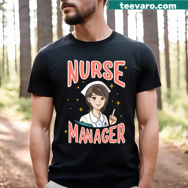 T-shirt with the saying 'Leading With Laughter' for nurse managers