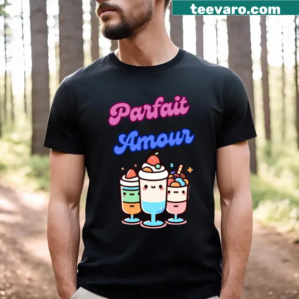 Elegant typography design featuring 'Parfait Amour' text