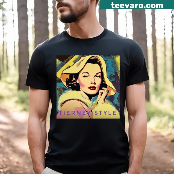 T-shirt featuring unique graphic inspired by Tierney style.