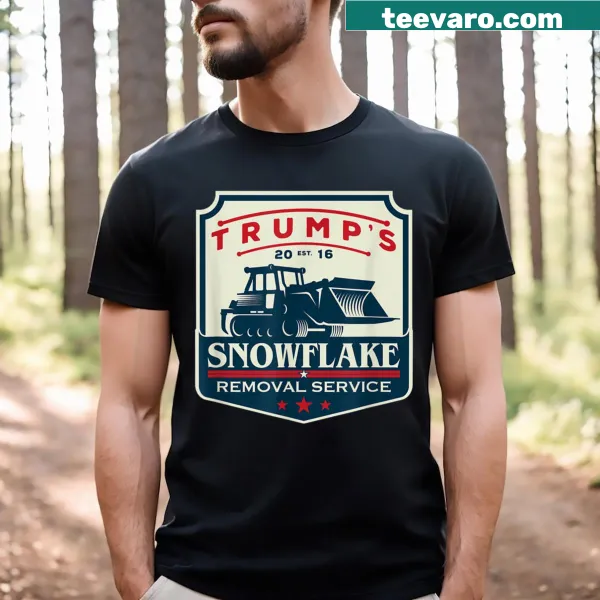 Funny political T-shirt with Trump's Snowflake Removal Service slogan