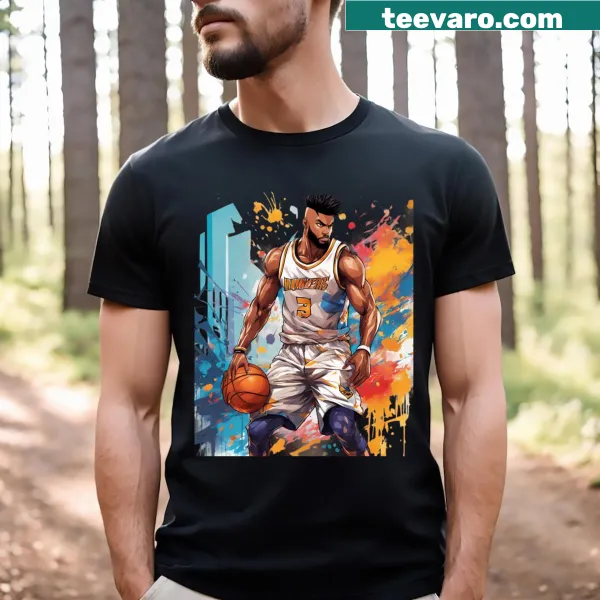 Cartoon-style graphic inspired by basketball films on a t-shirt