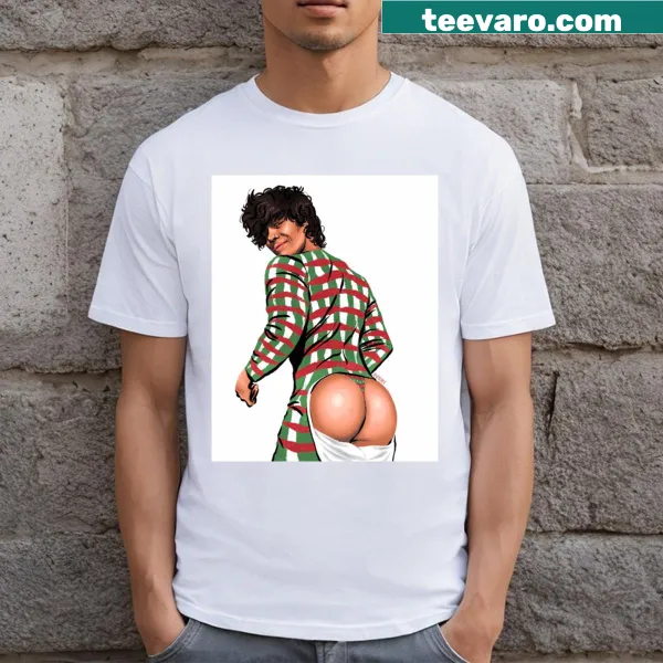 Cheeky Christmas-themed t-shirt with a fun holiday message
