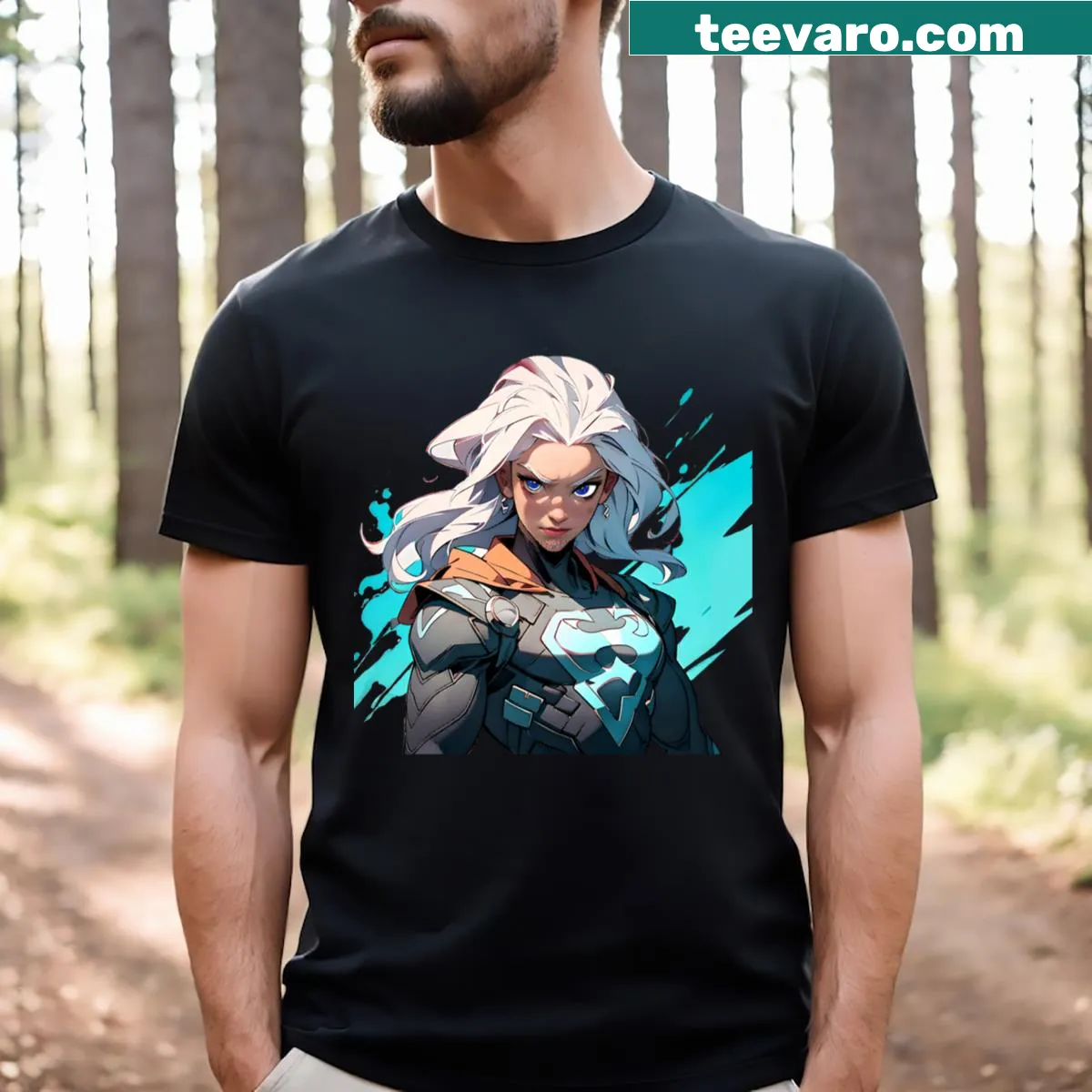 T-shirt featuring inspirational message about future women — on a men's t-shirt