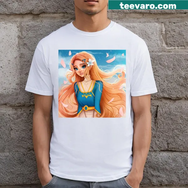 Scoop Neck T-shirt with Game Girl text and gaming graphics
