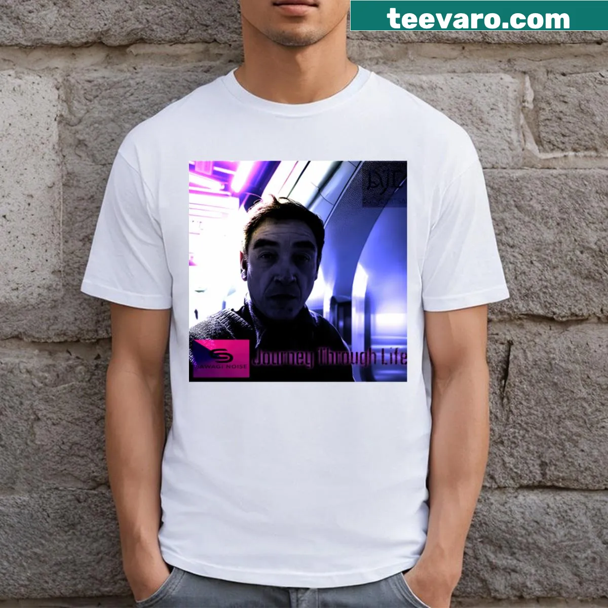 Classic T-shirt featuring Journey Through Life album art — on a men's t-shirt