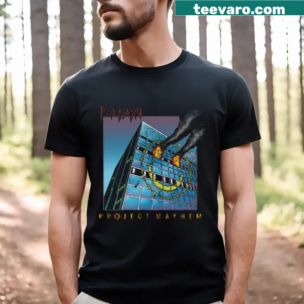 Typographic Project Mayhem t-shirt inspired by a cult classic