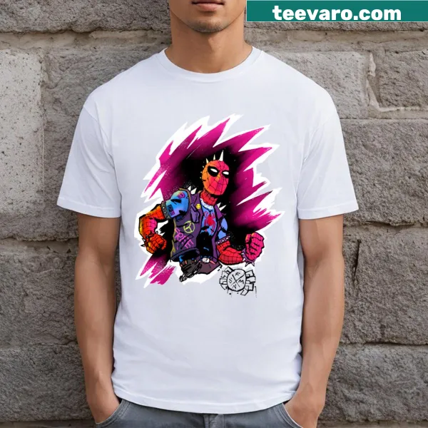 Edgy punk hero illustration t-shirt for rebellious spirits.