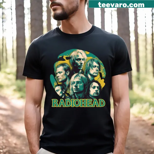 T-shirt featuring a design inspired by Radiohead band