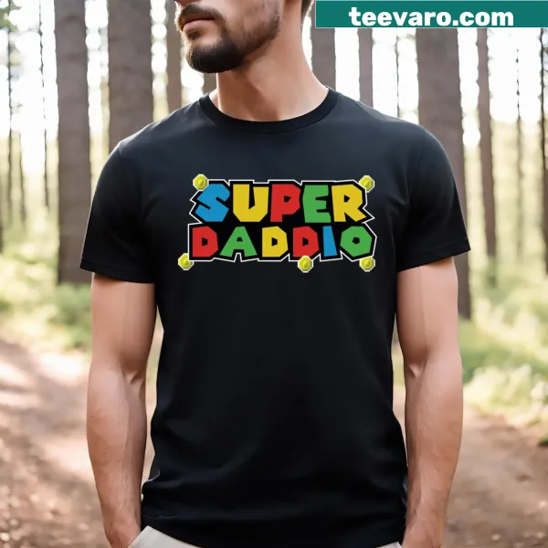 Typography Super Daddio t-shirt with bold text
