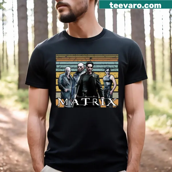 Illustrative design inspired by The Matrix on a t-shirt