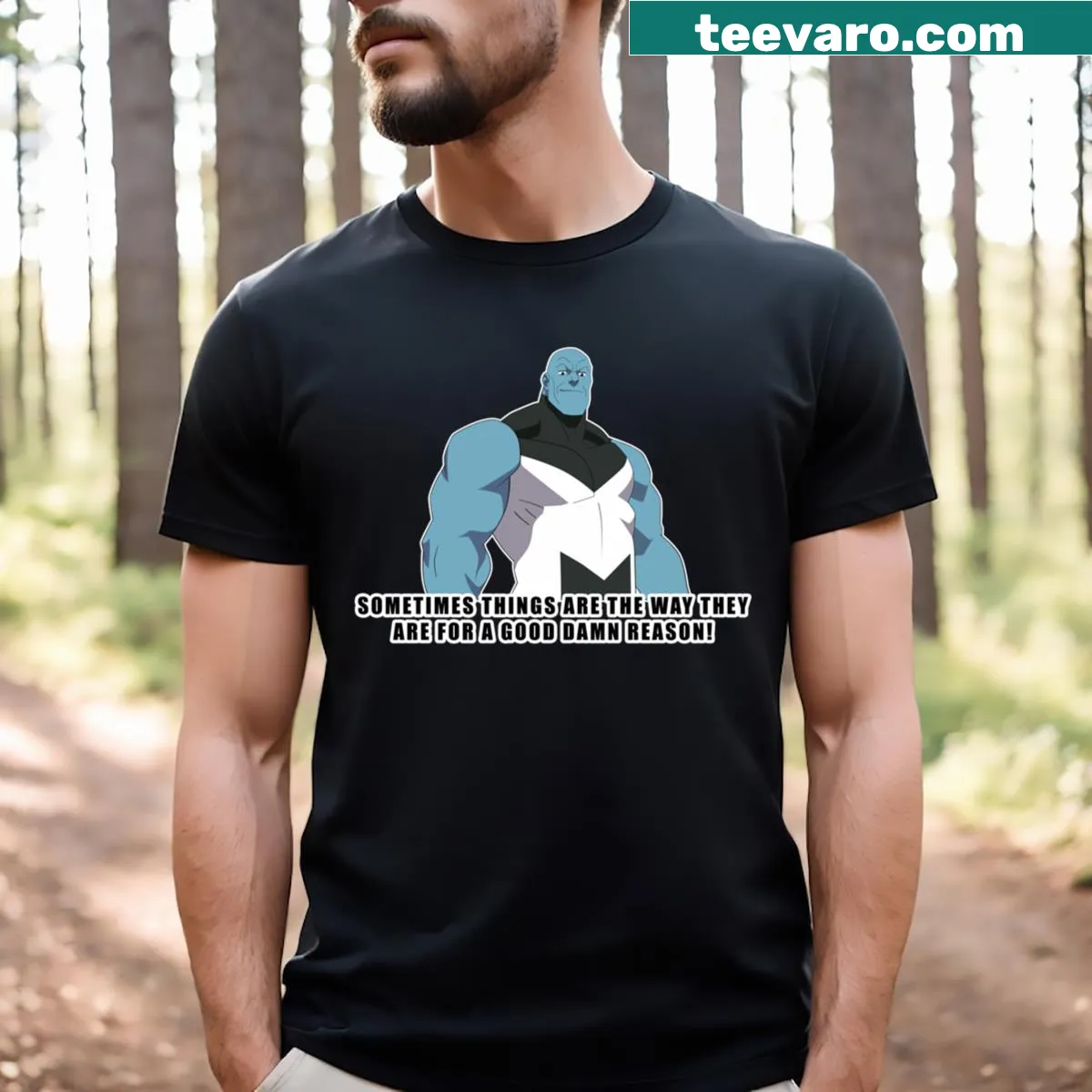 Invincible T-shirt featuring The Mauler Twins design — on a men's t-shirt