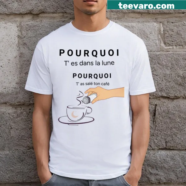 Retro-style T-shirt with the question 'Why Are You In The Moon?'